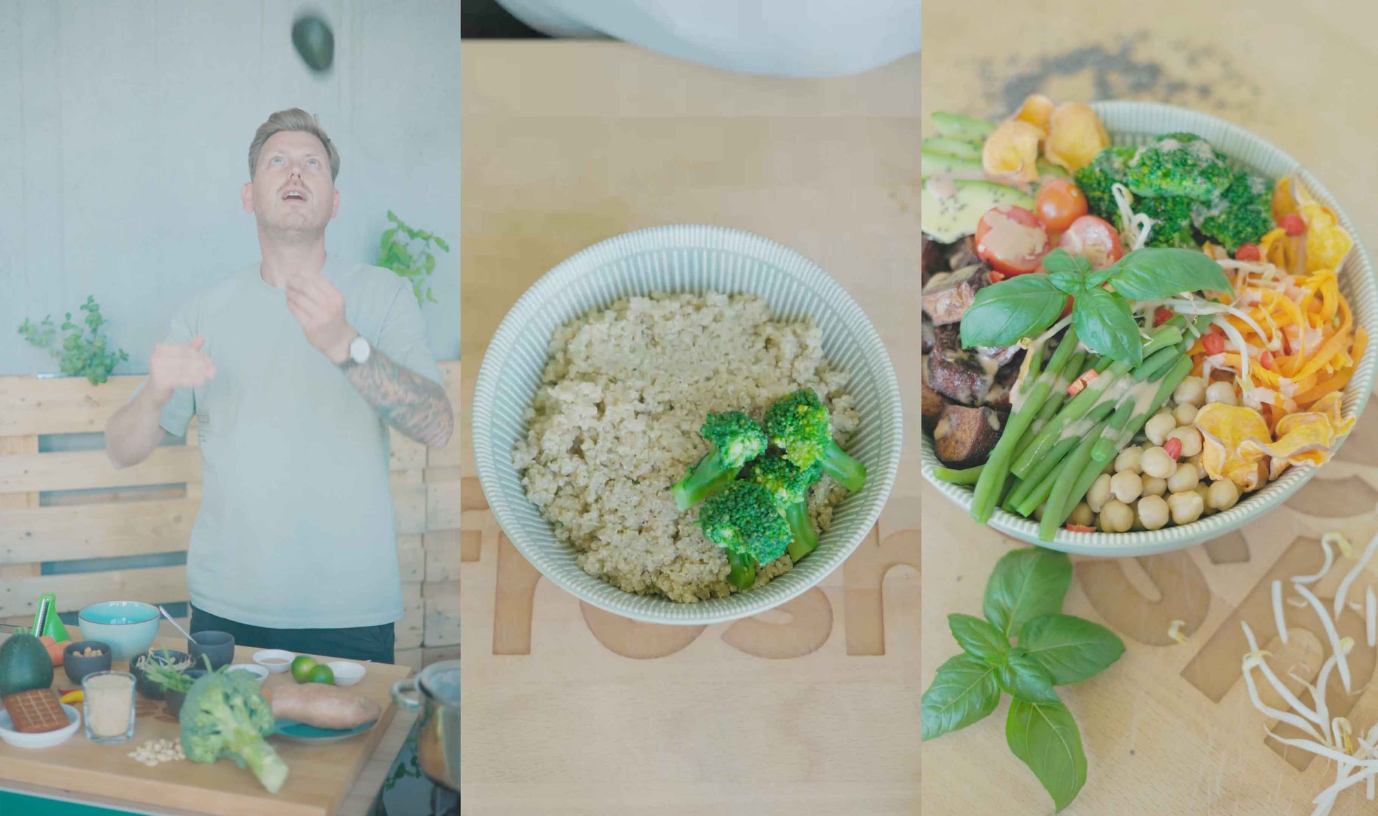 Vegane Buddha Bowl mit Tahini-Dressing