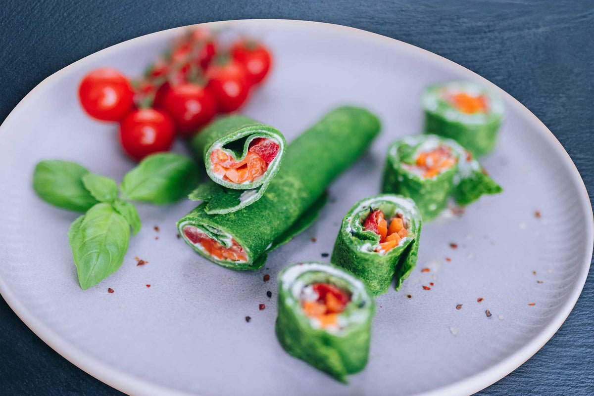 Spinat-Kichererbsen-Crêpes