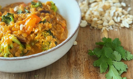 Veganes Linsen-Brokkoli-Curry