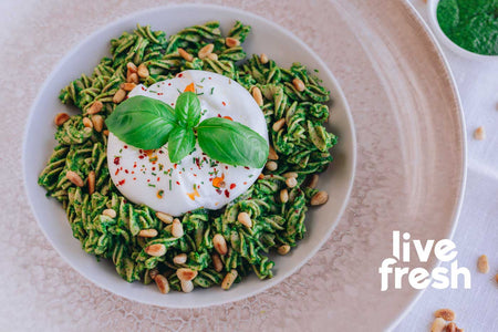 Burrata Avocado Pasta mit LiveFresh Fusilli