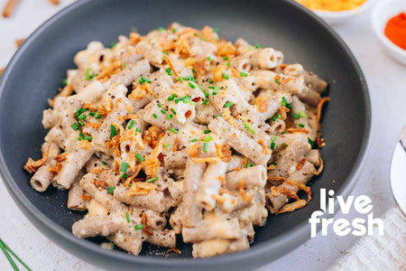 Protein Mac & Cheese mit LiveFresh Maccheroni