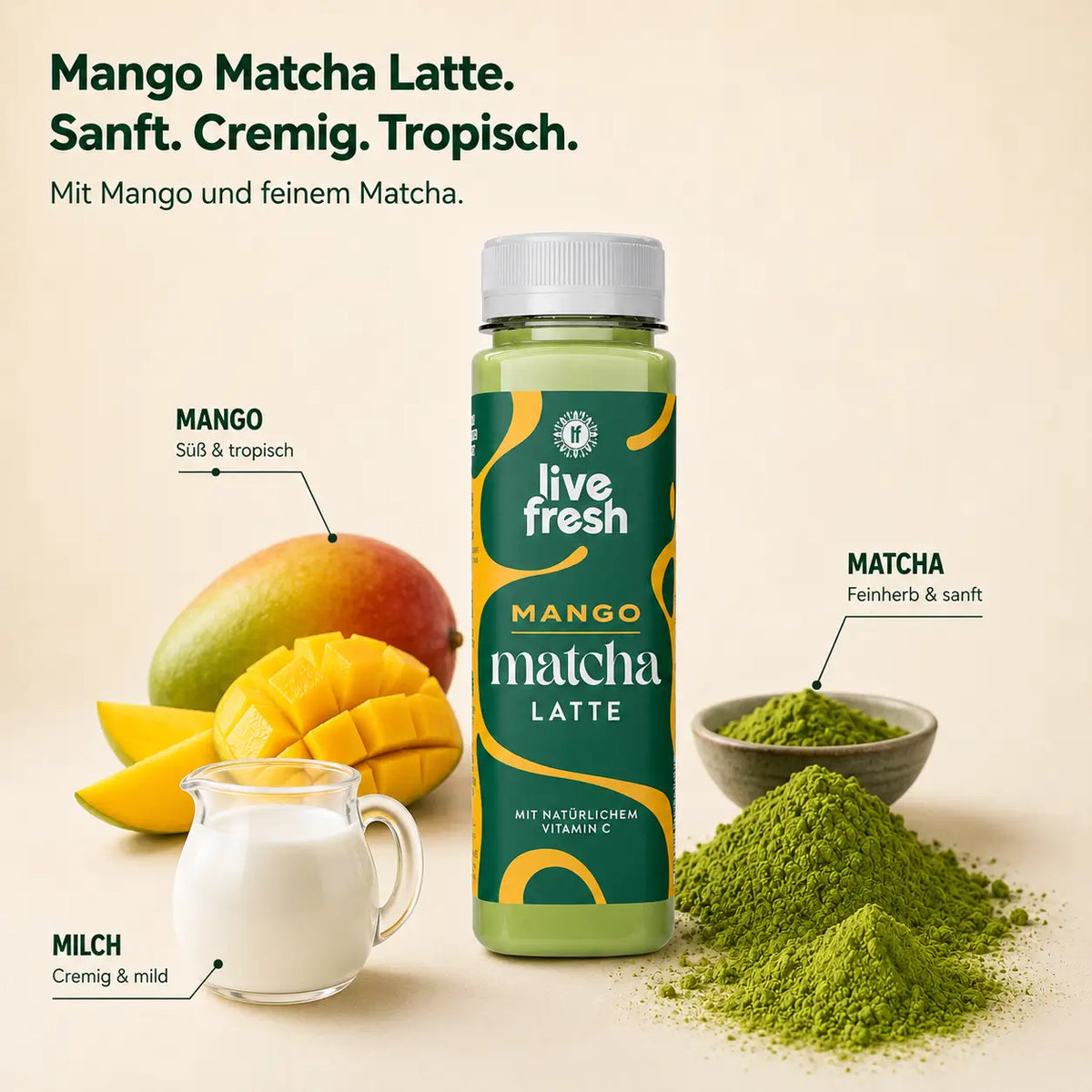 Matcha Latte – Mango – 250 ml
