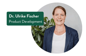 Portrait of Dr. Ulrike Fischer from product development with a professional smile and neutral background.