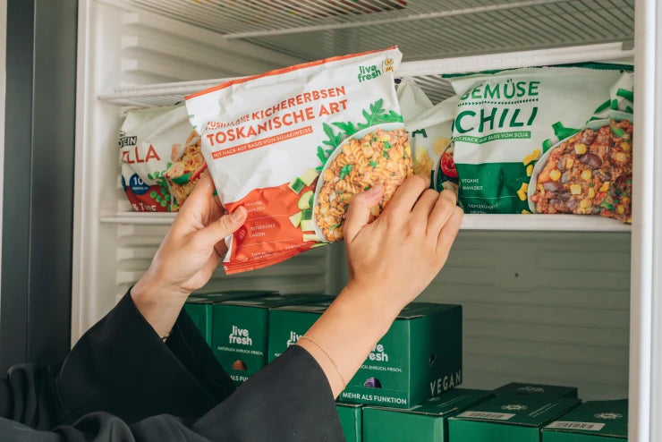 Fertig gekocht, schockgefrostet, portionsgenau verpackt.