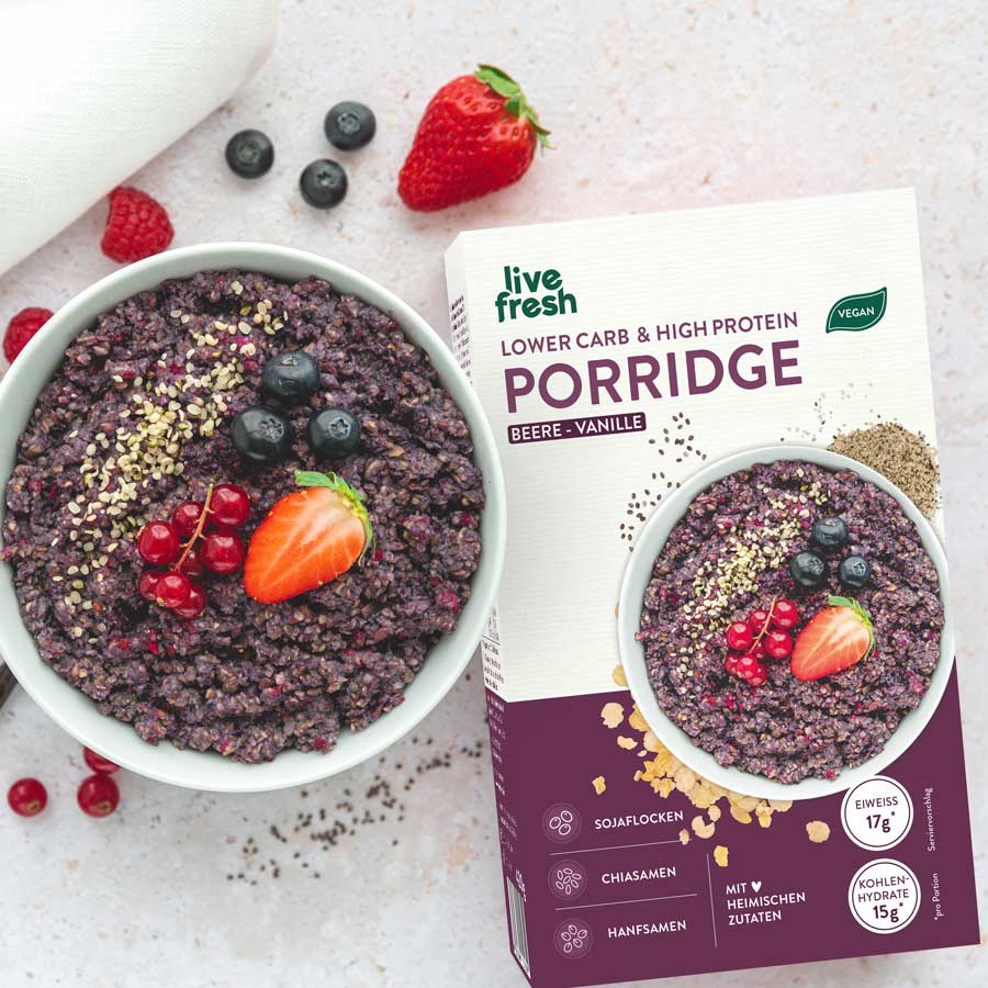 Porridge – Lower Carb High Protein – Vegan – 420g